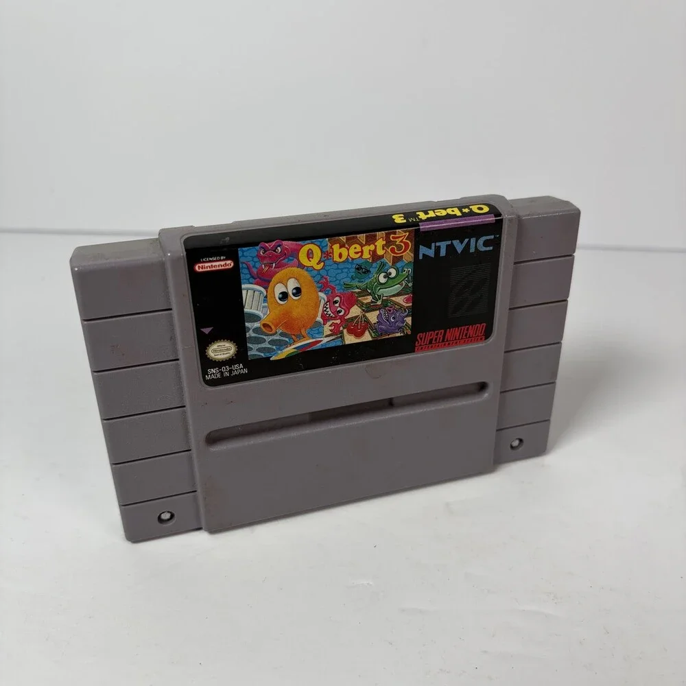 Qbert 3 Super Nintendo SNES Game Cartridge (NTSC-U/C) Authentic Tested Working